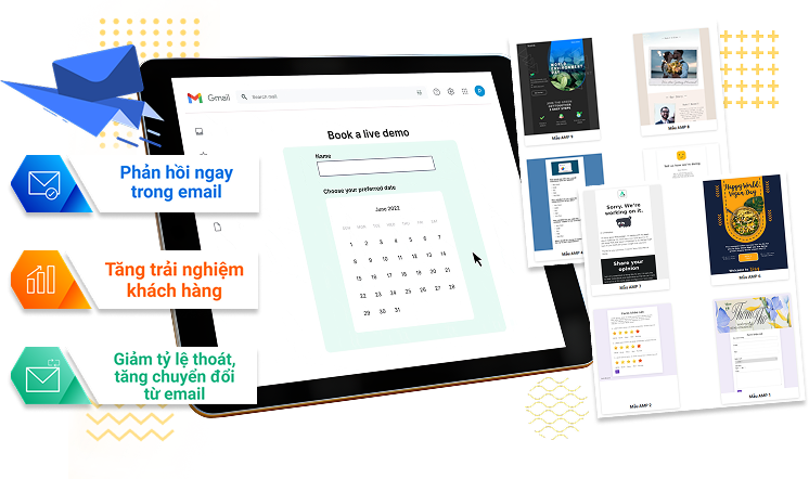 Gửi Email AMP giúp tăng tương tác với khách hàng